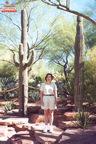Donna at Ethel M Chocolate Factory cactus garden, Green Valley.