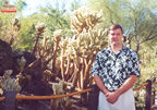 Greg at Ethel M Chocolate Factory cactus garden, Green Valley.