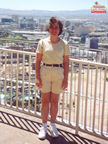 Donna on observation area, Stratosphere.