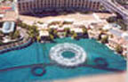 Bellagio fountain show from Eiffel Tower, Paris Las Vegas.