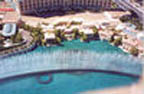 Bellagio fountain show from Eiffel Tower, Paris Las Vegas.