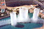 Bellagio fountain show from Eiffel Tower, Paris Las Vegas.