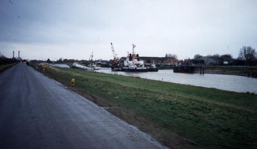 The salvage operation including unneccessary cones.