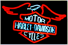 Flashing Harley Davidson Neon Sign