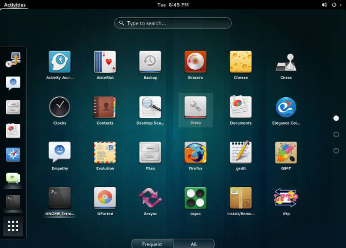 Рабочий стол GNOME