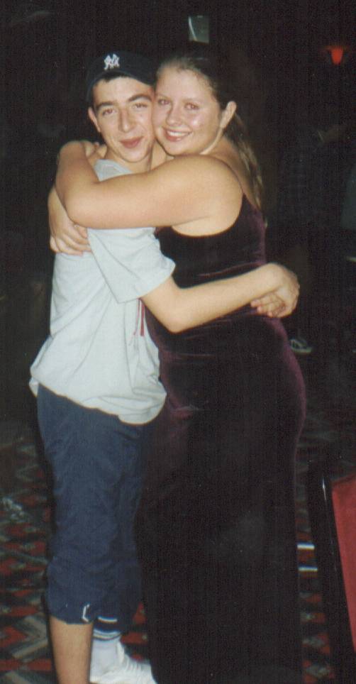 me and tony again, look he's a real bad boy, he's got his trouser leg rolled up!