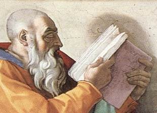 Zechariah reading Scripture