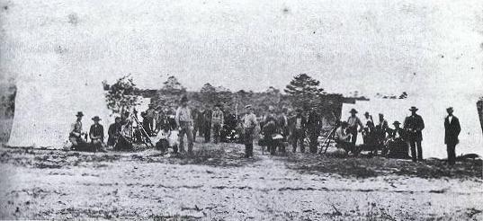 Perote Guards at Pensacola; 1861 photograph by J.D. Edwards.  From The Civil War: Fort Sumter to Gettysburg, William C. Davis & Bell I. Wiley, Black Dog & Leventhal Publishers, NY, 1998. p. 679; (Louisiana Historical Association, Special Collections Division, Tulane University Library, New Orleans)