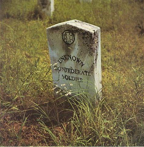 Confederate soldier's grave; from  The American Heritage Picture History of the Civil War, Bruce Catton, American Heritage Publishing Co, NY, 1960, p. 610
