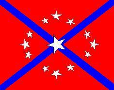 Texan Confederate battle flag of undetermined origin; from Flags of the American Civil War, 1: Confederate; Osprey Military Men-At-Arms Series # 252, p. 44.