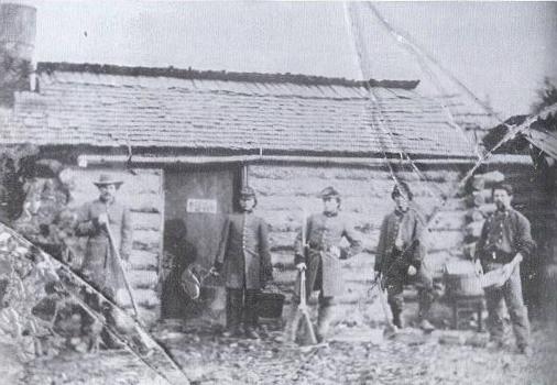 The 'Wigfall Mess' of the 1st Texas Infantry; from The Civil War: Fort Sumter to Gettysburg, William C. Davis & Bell I. Wiley, Black Dog & Leventhal Publishers, NY, 1998. (The Museum of the Confederacy, Richmond) p. 644