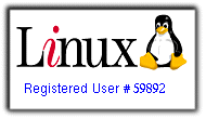 Registrerad linuxanvändare nr. 59892. Här kan man registrera sig som linuxanvändare.