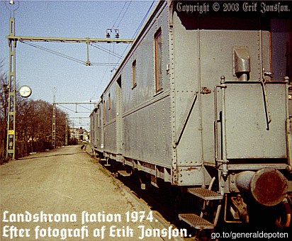 bild av Landskrona järnvägsstation 1974.