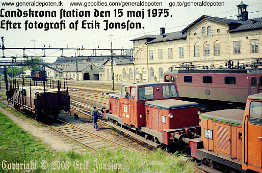 bild av Landskrona järnvägsstation den 15 maj 1975.