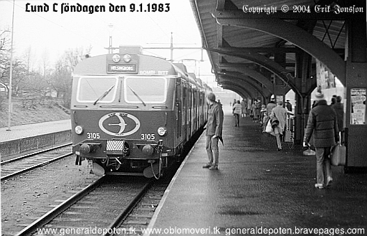 bild av X10 Malmö-Helsingborg i Lund 9.1.1983