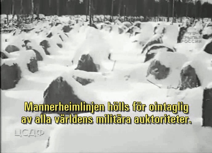 Bilder m.m. ur filmen «Mannerheimlinjen»