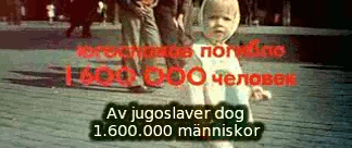 I Andra Världskriget dog 1.600.000 jugoslaver och jugoslaviskor.