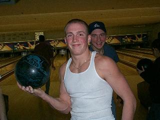 Gallo showing off his bowling skills
