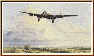 A Lancaster taking off.