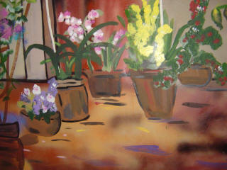 Flowers on screen
