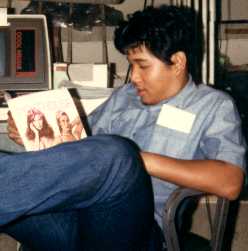 Gentry reading Jocelyn's letters hidden in the pages of the special edition of Penthouse magazine - 1980