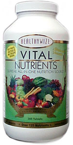 HealthyWize Vital Nutrients Multiple Vitamins and Minerals Supplement with Spirulina and Chlorella