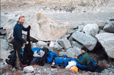 Rob and Larry in AM after our open air bivvy