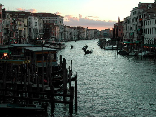 Venice Sunset on the Grand Canal / Leaning Tower of Pisa Complex - in Pisa Italy