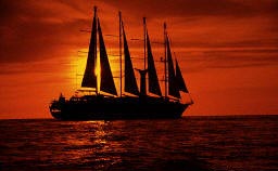 Daves ship sailing in the Caribbean