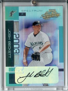 2003 Playoff Absolute Memorabilia Spectrum Autograph Josh Beckett