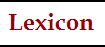 Lexicon