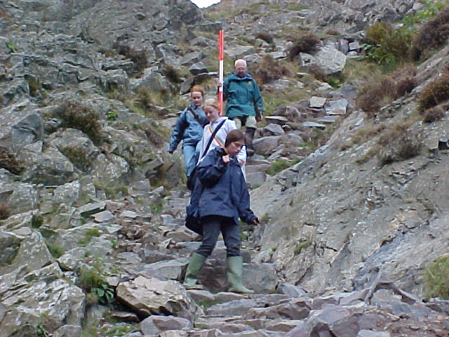 steps next to waterfall
