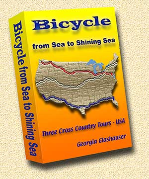 book,bicycle shining sea,cross country,bike tour,US,
		by,Georgia Glashauser