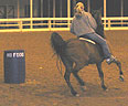 Christy largos the barrels and wins