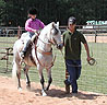 Nicholas Quintero taking care of a demo rider.