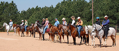 Georgia PFHA members and their Paso Finos enjoy a fun pleasure class  together!