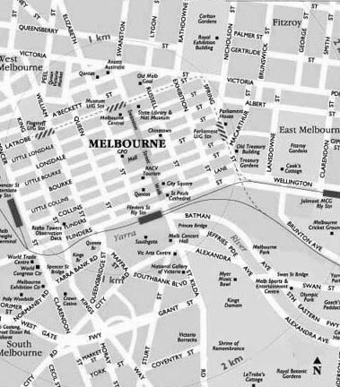 map of melbourne cbd