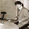 Looking sullen at the drums