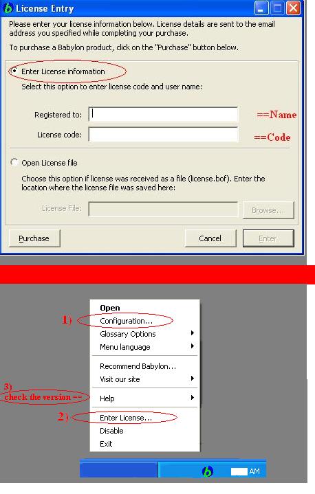 how to enter the name+code into the program.......