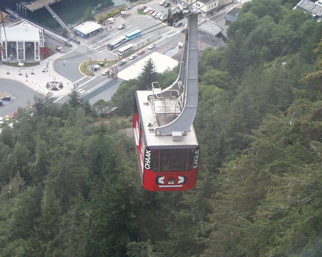 Aerial Tramway ascending Mt. Roberts