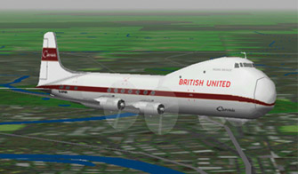 BUAF Carvair over London