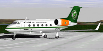 Celtic F.C. Gulfstream IV at Glasgow