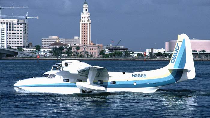 Chalk's Grumman Mallard taxying at Miami