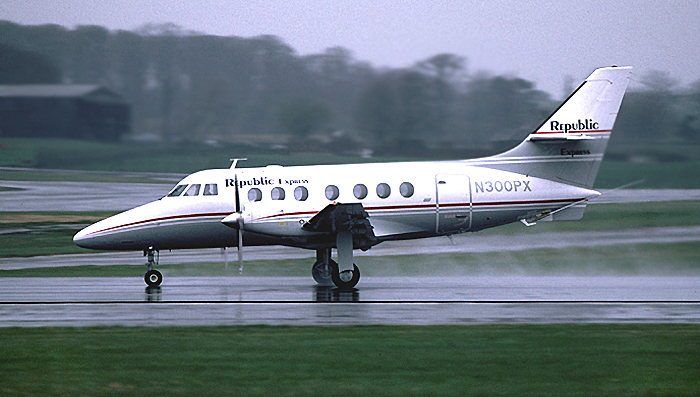 British Aerospace Jetstream 31
 departing on delivery