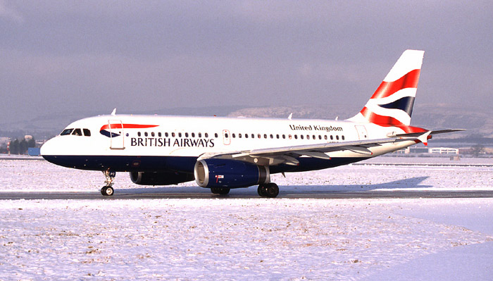 British Airways A319 at Glasgow