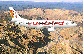 Sunbird B737 over the Icelandic Highlands