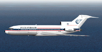Icelandair B727-100 between Scotland and Iceland