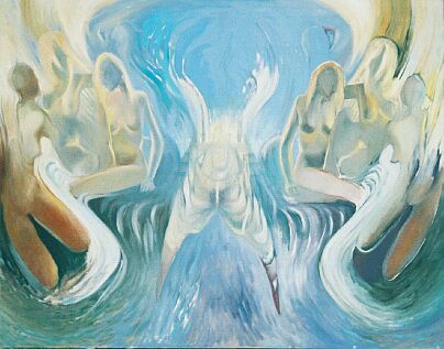 Blue fantasy - Fantasies - oil on canvas