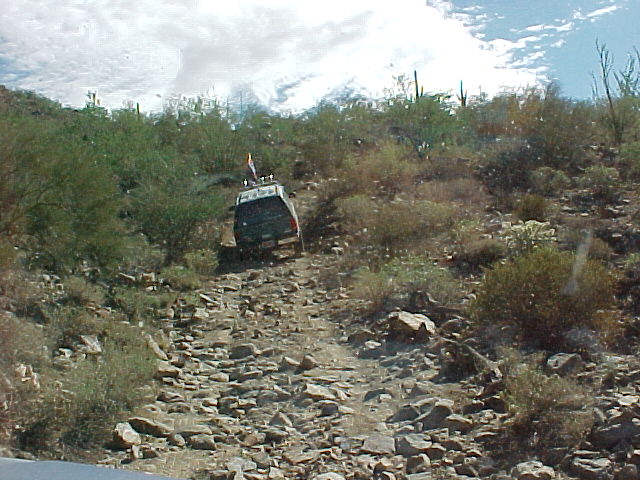 up the hill