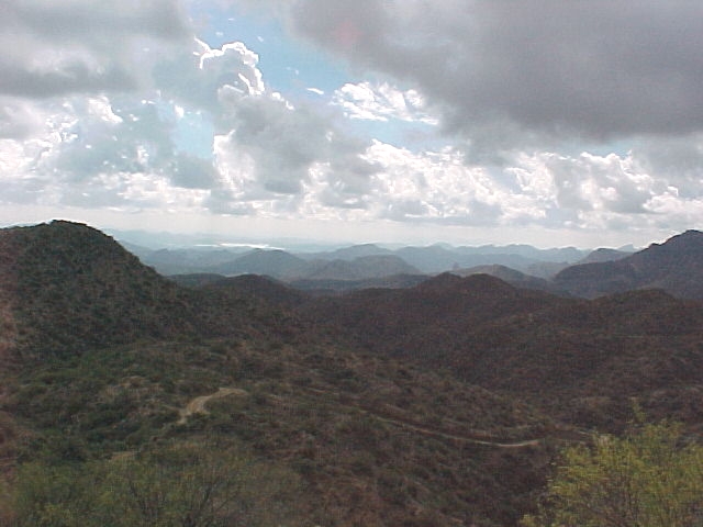 that's Lake Pleasant in the distance